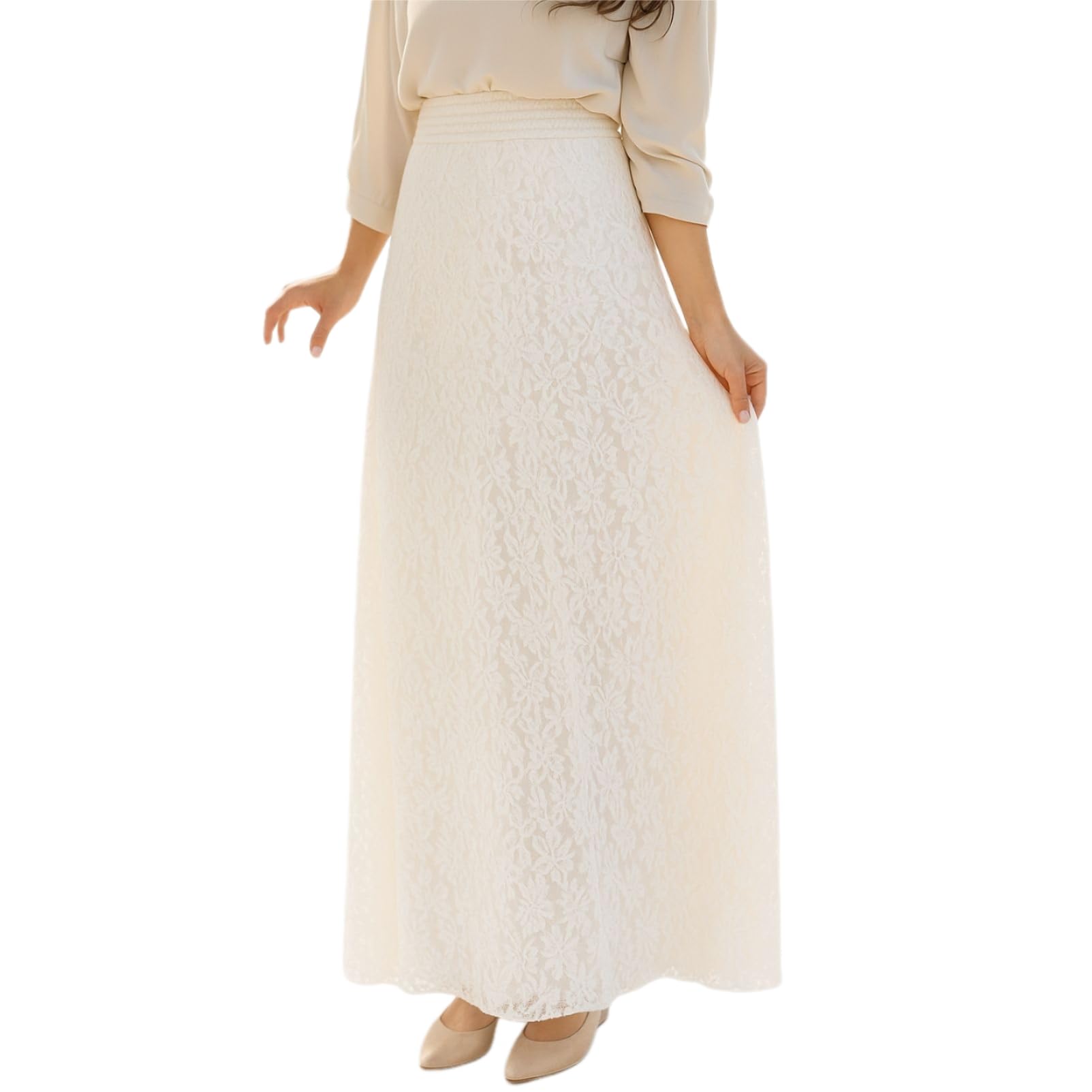 Amazon.co.jp: [PlaisteL] マキシ丈 レース ロング スカート